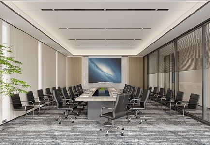 Modern Meeting Room Meeting Table and Chair 3d model