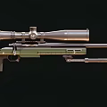 High Precision Sniper Rifle With Long Barrel And Telescopic Scope Green Finish