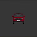 Red Honda SUV With Modern Design Sunroof Alloy Wheels And Streamlined Body