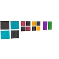Colorful Acoustic Foam Panels With Various Shapes And Textures For Soundproofing