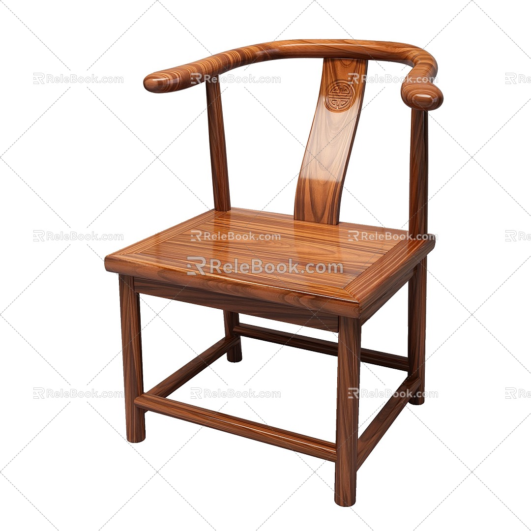 New Chinese Tea Room Tea Table Chair Small Chair 3d model