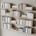 Various Books And Magazines Neatly Arranged On Multiple Wooden Bookshelves