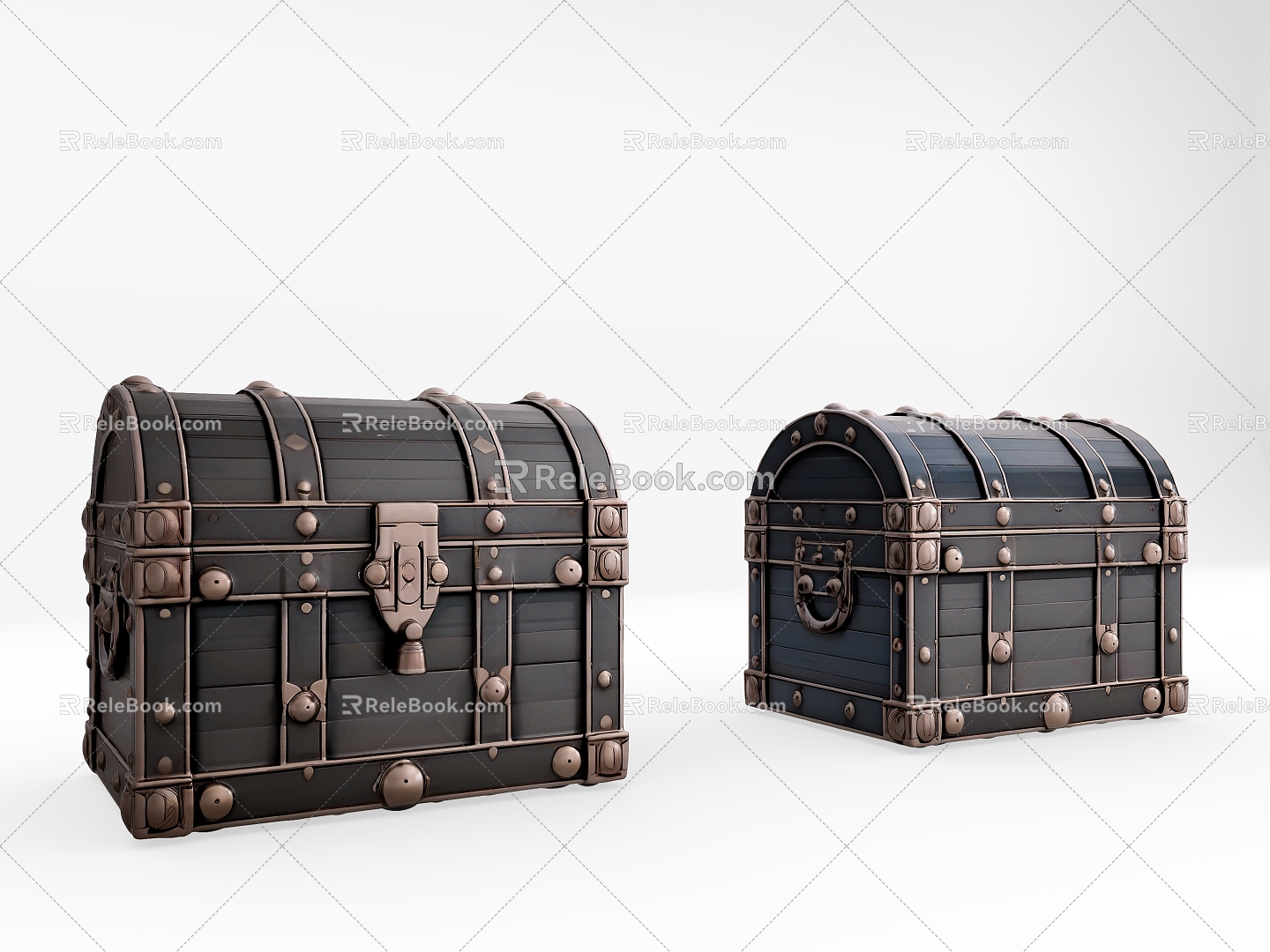 European Style Retro Treasure Box European Style Treasure Box Modern Treasure Box Storage Box Retro Jewelry Box 3d model