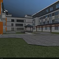 School Building Design With Courtyard Pavilion Traditional Carved Railings And Modern Traditional Architecture