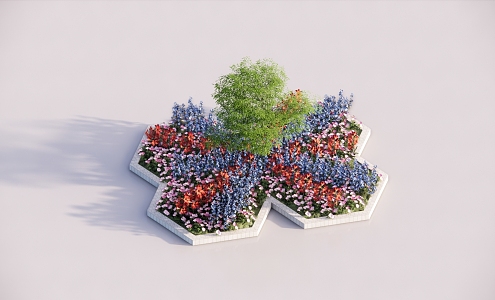 Modern flower bed flower pond 3d model