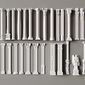 Collection of Classical Roman Columns With Various Designs Intricate Carvings And Styles