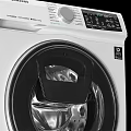Samsung Front Load Washing Machines With White Modern Design And Control Panel Door