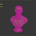 Classical Furniture Decorative Bust Sculpture Made Of Stone With Pedestal Base And Intricate Details