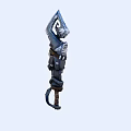 Medieval Ornate Bladed Weapon With Metal Blade Decorative Handle Detailed Design
