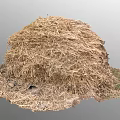 hay small garden hay heap hay heap grass weed wheat spike 3d model