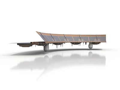 Advanced Spacecraft With Extended Solar Panel Array for Deep Space Missions 3d model