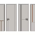 Modern Minimalist Swing Doors With Various Design Details And Handle Styles 3d model
