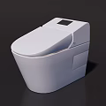 Modern White Smart Toilet With Digital Display And Elegant Sleek Design