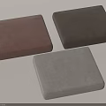 Soft Square Velvet Cushions With Three Colors Brown Dark Brown And Gray