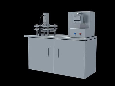 Professional Medical Equipment Workstation With Digital Display Control Panel And Storage Cabinets 3d model