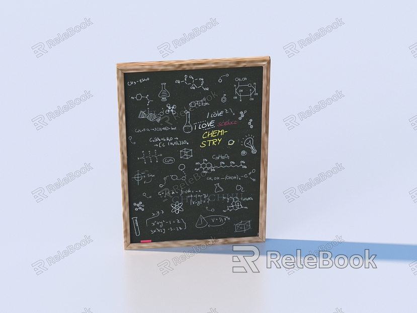 Billboard shop signboard blackboard graffiti wall chalk drawing small blackboard model