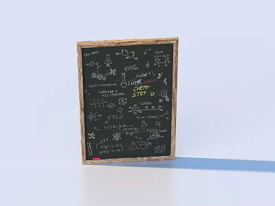 Billboard shop signboard blackboard graffiti wall chalk drawing small blackboard 3d model