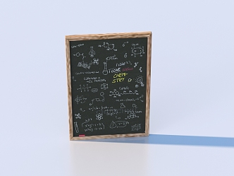 Billboard shop signboard blackboard graffiti wall chalk drawing small blackboard 3d model