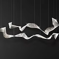 Elegant Modern Flowing Crystal Chandelier With Sparkling Glass Design For Interior Decoration