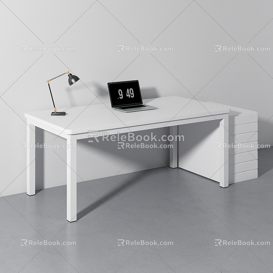 Simple Office Desk Desk Combination Desk 3d model