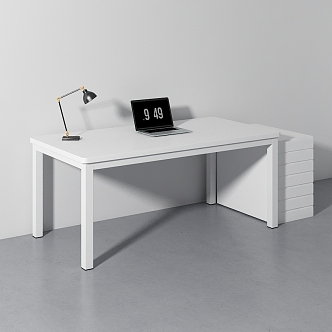 Simple Office Desk Combination Desk 3d model