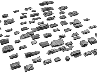 Landscape stone rockery stone 3d model