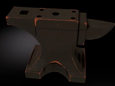 Heavy Duty Cast Iron Industrial Anvil For Metal Forging Workshop Use 3d model