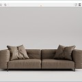 Leather double sofa Modern double sofa 3d model