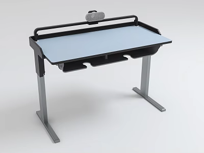 Laboratory Workbench Design Featuring Metal Frame And Functional Storage Compartments 3d model