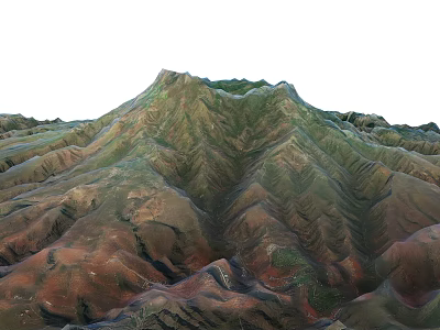 Garden Landscape Featuring Mountain Terrain With Green Vegetation And Natural Layers 3d model