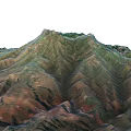 Garden Landscape Featuring Mountain Terrain With Green Vegetation And Natural Layers