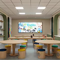 Modern Classroom Labor Technology Classroom 3d model