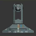 Engineer Character Interacting With Blue Orange Robotic Arm And Mechanical Creature