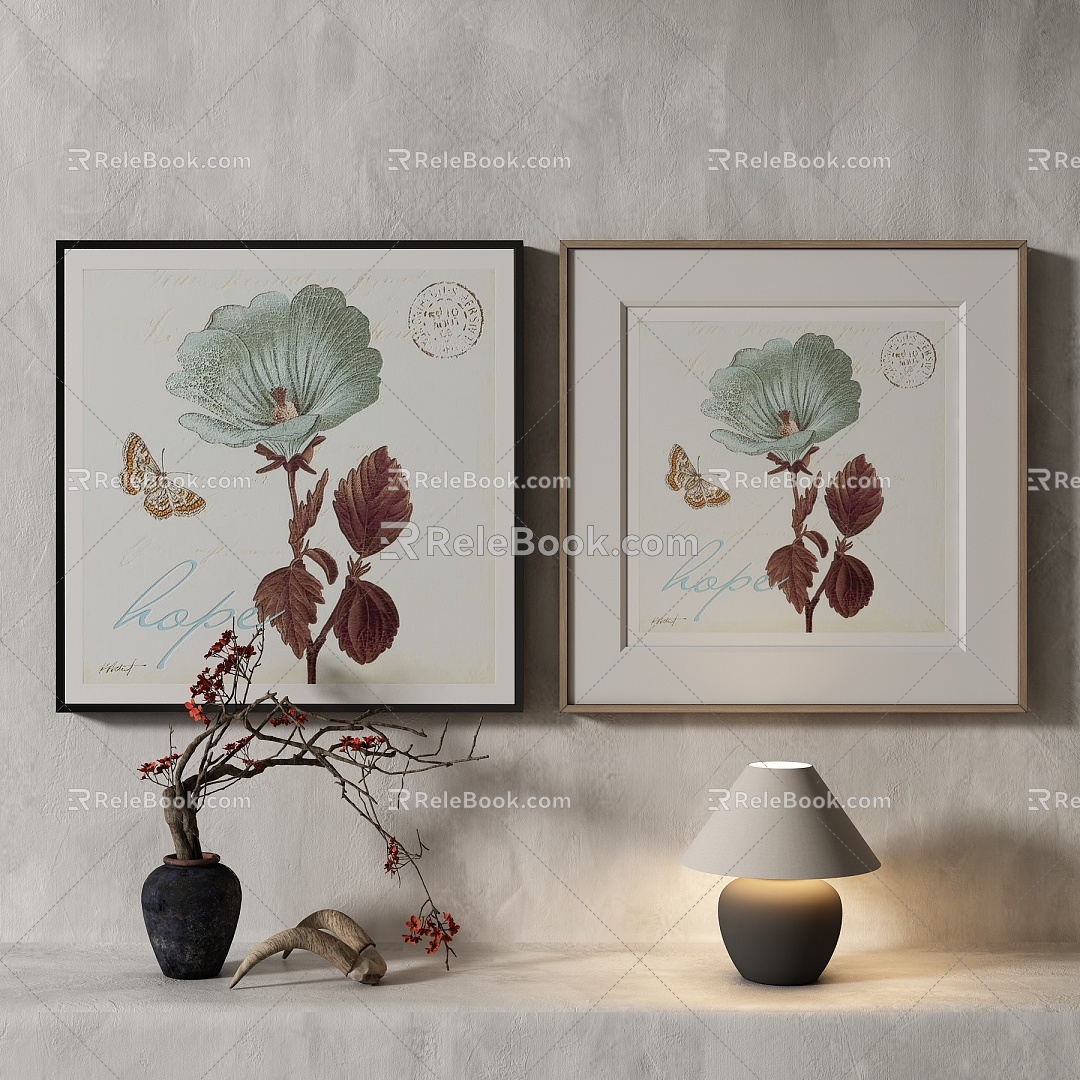 Modern Light Luxury Decorative Painting 3d model