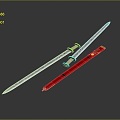 Officer Sword Sword Long Sword Sheath Sword Samurai Sword Samurai Sword Accessories Soldier Sword Knight Sabre 3d model