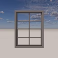 Casement Window Featuring White Frame and Multiple Glass Panes in Modern Style Design