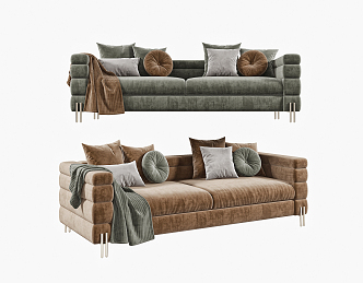 Modern double sofa 3d model