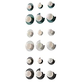 Modern Wall Lamps with White Globe Shades and Black White Green Bases Contemporary Design