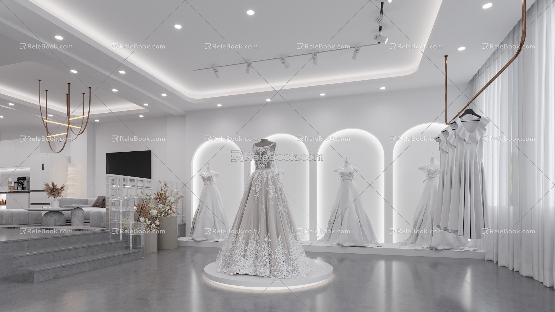 Clothing Store Bridal Shop Dress Shop 3d model