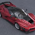 Red Sports Car With Sleek Design And Black Accents