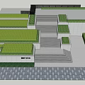 Modern Outdoor Stairs With Green Plants Trimmed Bushes And Garden Pathway