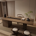 New Chinese Zen Tea Room Tea Room Entertainment Room 3d model