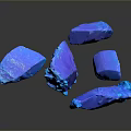 Blue Abstract Natural Stone with Glossy Surface and Dark Background Appearance 3d model