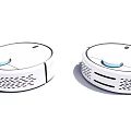 Modern White Robotic Vacuum Cleaners Efficient Daily Use Home Cleaning Appliances