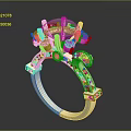 Elegant Gold Ring With Black Gemstone And Diamond Accents Intricate Design