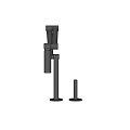 Modern Black Adjustable Arm Faucet Featuring Jointed Structure And Sturdy Base