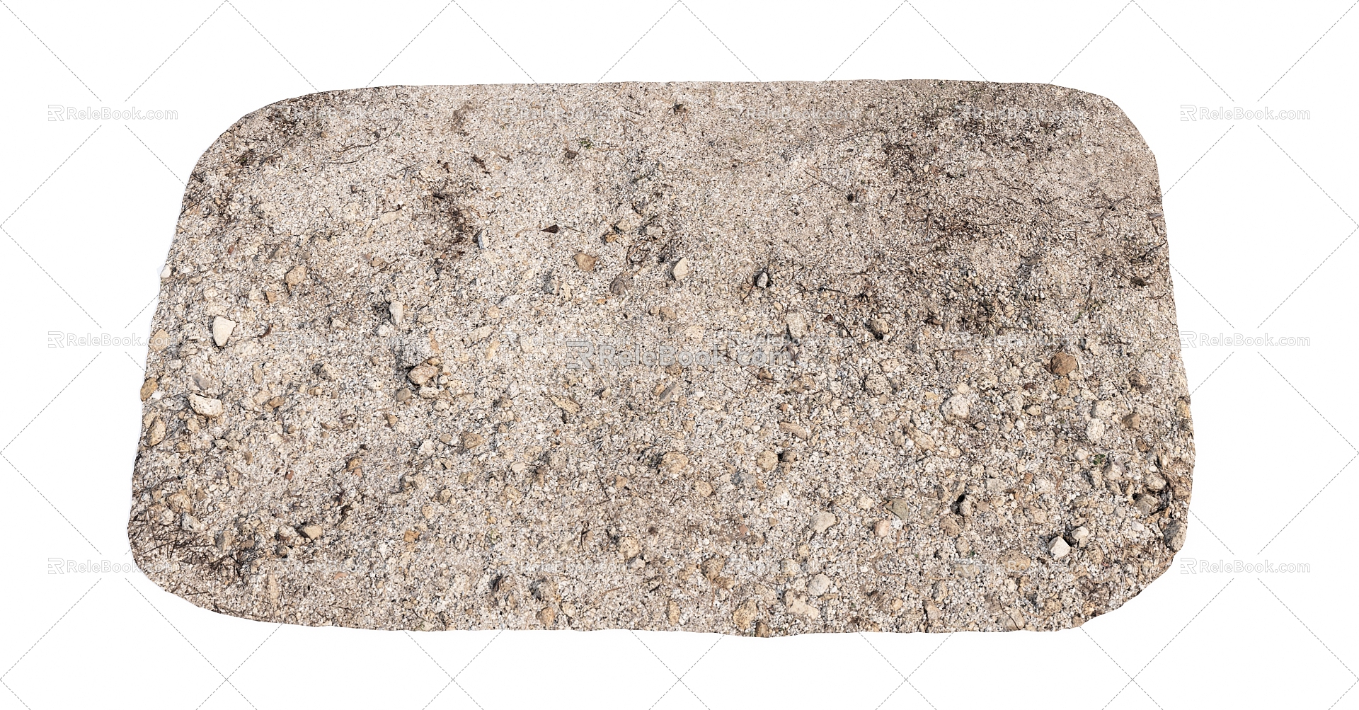 Modern ground gravel ground 3d model