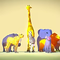 Low Poly Animal Characters in Game and Movie with Various Species