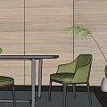 Modern Table and Chair Combination Table and Chair 3d model