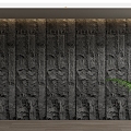 2D mushroom stone background wall rubble wall FRP cement sheet PU stone 3d model